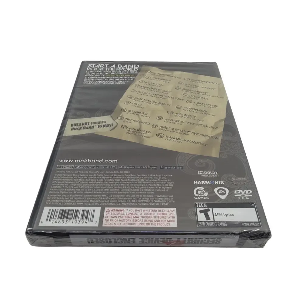 Rock Band: Metal Track Pack (Sony PlayStation 2, 2009) PS2 New Sealed